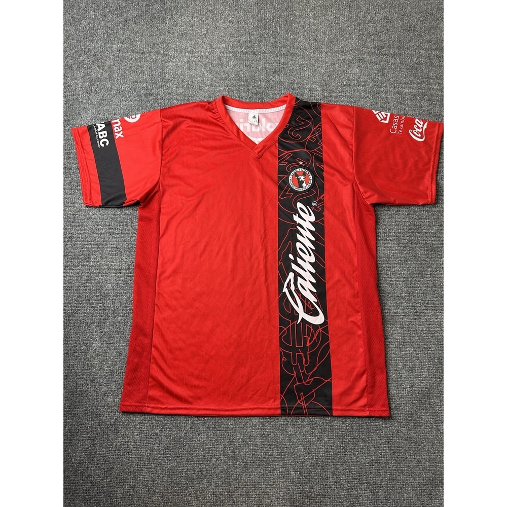 Mens Soccer Jersey Club Tijuana Xolos Red Black Liga MX, Size XXL
